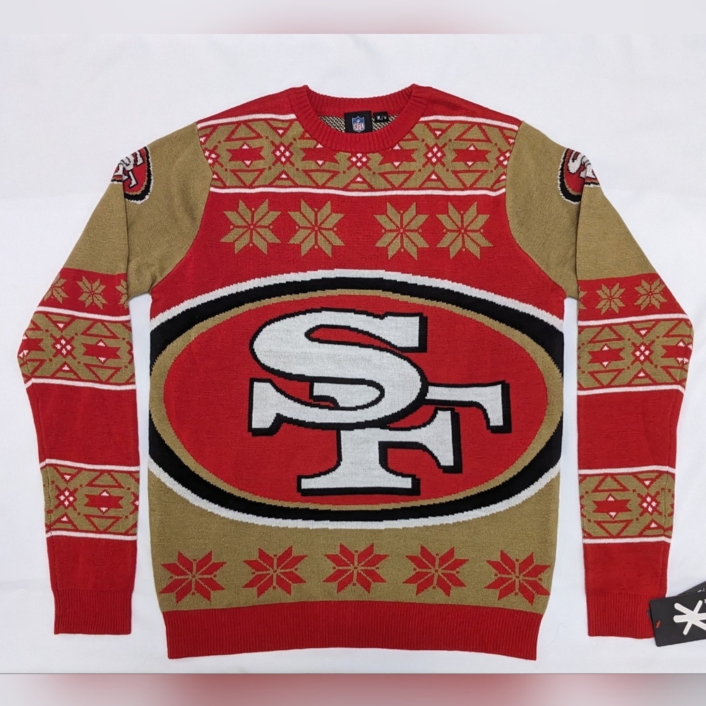 NFL San Francisco 49ers Sweater Ugly Sweater Size Medium Men's NWT